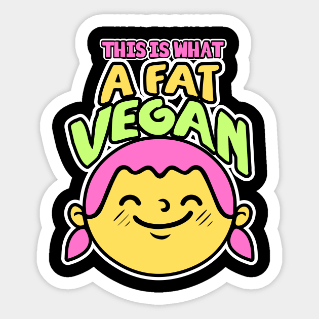 Funny Vegan Design Vegetarian Sticker by Shiva121